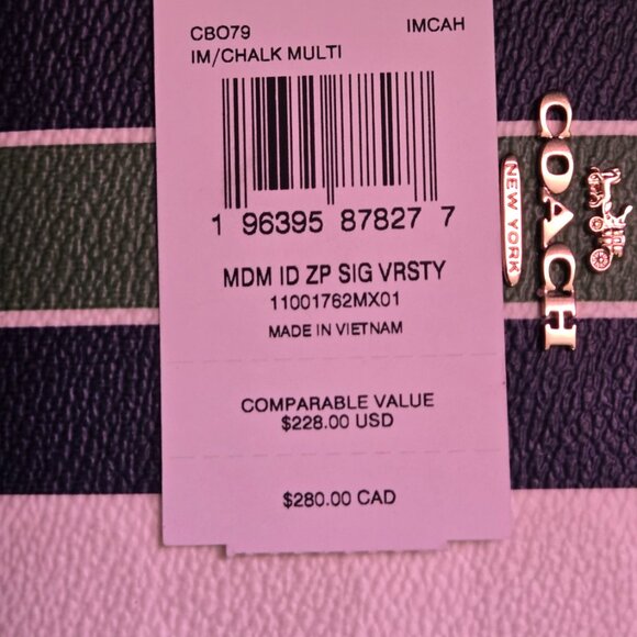 WOMENS OR MENS  AUTHENTIC COACH DYLAN VARSITY TOTE BAG AND WALLET  BUNDLE  SET - Picture 14 of 16